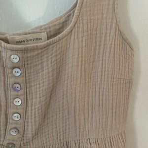 Urban Outfitters Beige Babydoll Sun Dress